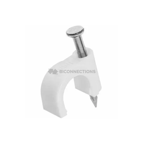 Plastic Nail Clamp for RG6 Cable - Image 2
